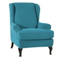 thumbnail image 1 of Sofa Covers Wing Chair Elastic Fabric Stretch Couch Slipcover Polyester Spandex Furniture Protector (Dark Green), 1 of 6