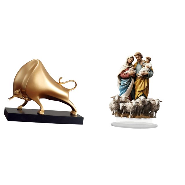 Estatua de toro abstracta,Escultura de toro decoración del hogar Figura de buey decorativa,Letrero de mesa,Decoración de escritorio acrílica Rincón festivo Decoración del hogar,Decoración