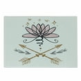 thumbnail image 1 of Bohemian Cutting Board, Sketchy Drawn Image of Lotus Flower with Arrows Harmony Art, Decorative Tempered Glass Cutting and Serving Board, in 3 Sizes, by Ambesonne, 1 of 2