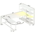 thumbnail image 3 of 63" Reversible U Shaped Computer Desk with 5-tier Bookshelf,Home Office Desk with LED Lights, 3 of 7