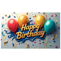 LUUFILx Happy Birthday Backdrop Colorful Party Supplies with Confetti and Balloons Background Photography Props Banner Decorations for Birthday Party Celebrations