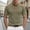 Green, variant on Polos for Men Short Sleeve Quarter Button Up Tee Shirt Loose Fit Green Men Casual Shirt
