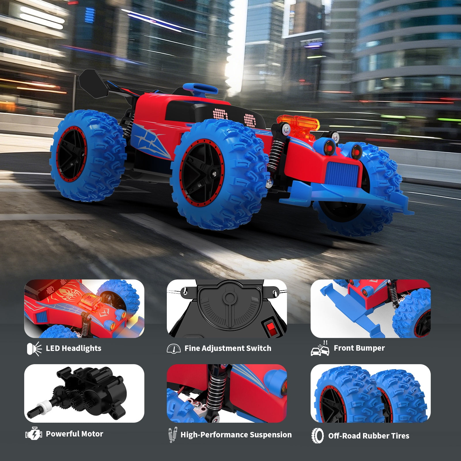 Gmdisc Remote Control Car, 1:18 High Speed RC Cars, 20+ km/h Toy for Boys & Girls Christmas Birthday Gifts for Kids