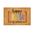 thumbnail image 1 of Tapis de Sol d'Entrée Amusant « Happy First Day of School » pour la Rentrée, Paillasson en Coco pour Vestibule avec Endos Robuste, Belle Couleur pour Usage Extérieur et Intérieur - Déco Maison 16x24 Po, 1 of 6