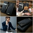 thumbnail image 5 of ELEHOLD Magnetic Detachable Wallet Case for Samsung Galaxy S24 Ultra, Shockproof Faux Leather Stand RFID Card Slots Detachable Mag-Safe Magnetic Case Cover,Removable Back Shell,Black, 5 of 12
