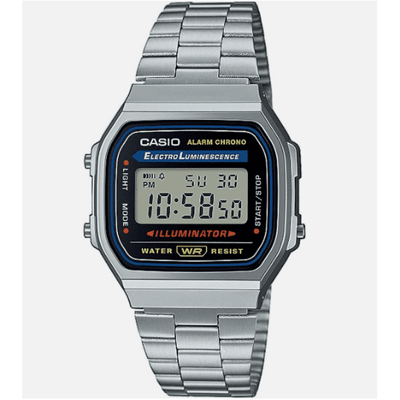 Classic Digital Watch, Chronograph, Alarm, Day/Date, Illuminator