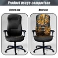 thumbnail image 4 of HELLHERO Deer Print Office Chair Cover Stretchable Computer Chair Slipcovers Elastic Office Desk Chairs Covers 1 Piece Soft, 4 of 7