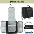 thumbnail image 3 of PAVILIA Toiletry Bag Travel Bag for Women Men, Hanging Cosmetic Organizer, Water Resistant Makeup Bag for Accessories Toiletries, Large Travel Essentials Kit (Black), 3 of 8