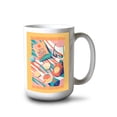 thumbnail image 1 of 15 fl oz Ceramic Mug, Beach Bliss Collection, Beach Towel, Nurtured By The Sun, Contour, Dishwasher & Microwave Safe, 1 of 3