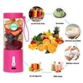 thumbnail image 3 of Portable Blender, USB Electric Blender, Mini Portable Blender for Shakes and Smoothies Juices, 530ml Ideal for Mixing, Pink, 3 of 4