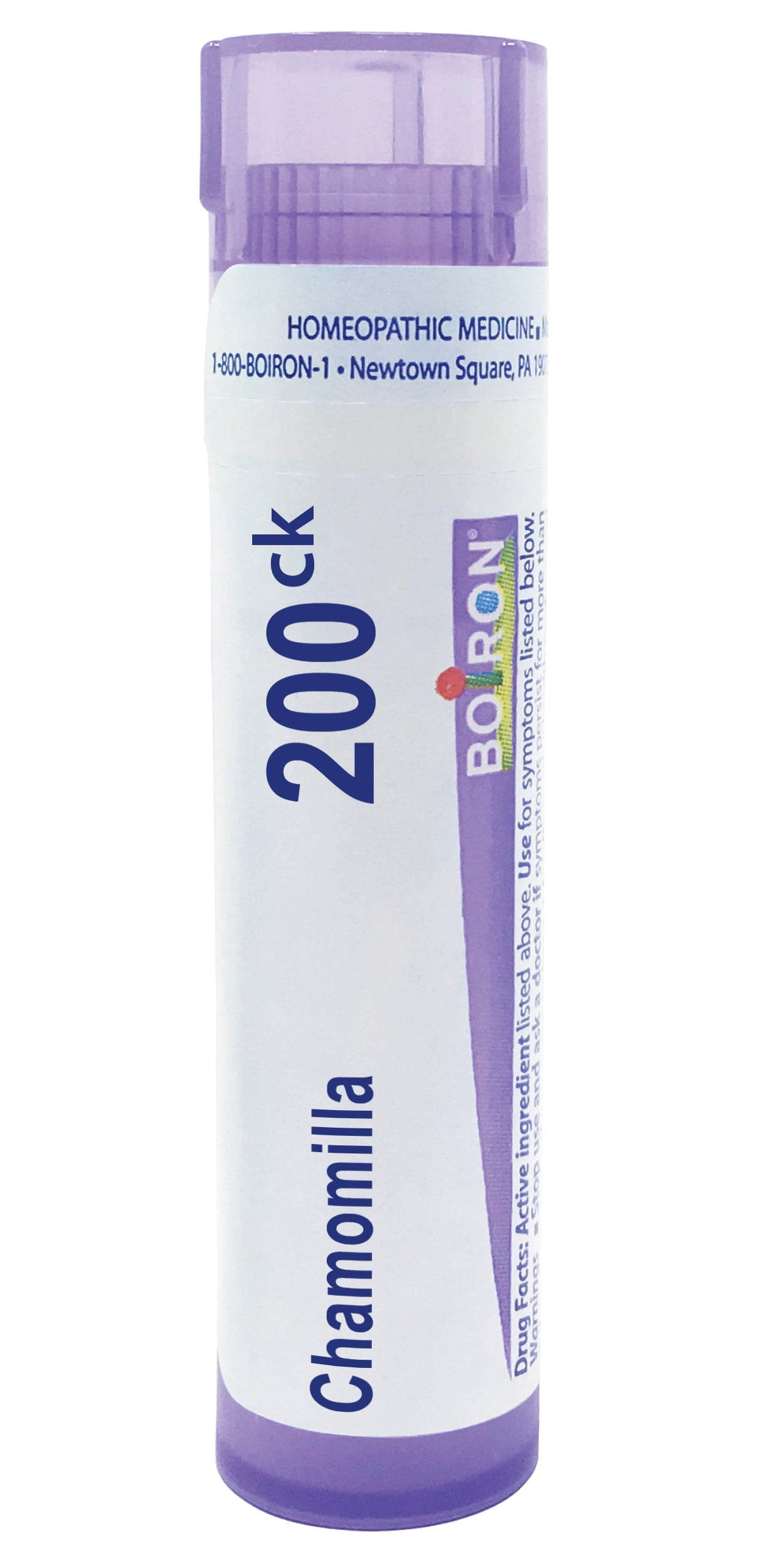 Boiron Chamomilla 200CK, Homeopathic Medicine for Teething Pain with Irritability Relief, 80 Pellets