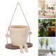 thumbnail image 5 of Swing Planter, Lindo Evite El Diseño de la Cara de Resina de Agrietamiento para la Olla de Flores Colgantes para Plantas de Interior, 5 of 7