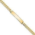 thumbnail image 4 of 14K Yellow Gold Flat Curb Link ID Bracelet, 4 of 6