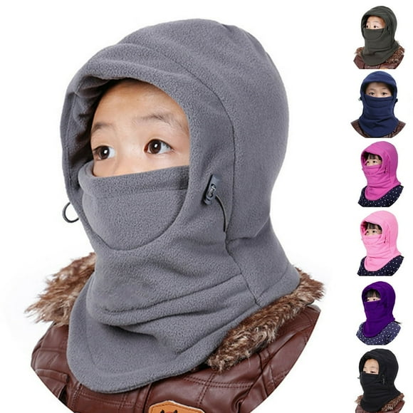 LOVEVER Kids Balaclava Ski Mask - Winter Ninja Face Mask with Hood - Cold Weather Snow Hat & Neck Warmer for Toddlers Boys & Girls