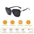 thumbnail image 2 of EIMELI Women Fashionable Black Sunglasses Anti Ultraviolet Stop UV400 Eye Protection Classic Square Frame Retro Style For Outdoor Sports Shopping Driving, 2 of 7