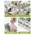thumbnail image 4 of Pink Spring Floral Bar Stool Covers Set of 6, Elegant Pastoral Flowers Birds Watercolor Stretch Bar Chair Covers with Backs, Removable Pub Counter Height Chair Cover for Kitchen Dining Room Cafe, 4 of 7