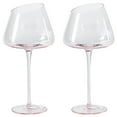 thumbnail image 1 of VENTRAY Home French Style Pink Crystal Wine Glasses, 1 of 3