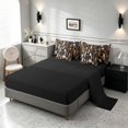 thumbnail image 4 of Manfei Contemporary Abstract Twin Bedding, Geometric Circle Rectangle Bedding Comforter Set, Brown and Black, Black Reversible 7 Pieces, 4 of 6