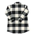 thumbnail image 4 of LazyOne Button-up Sleepshirt, Nightshirts for Women, Black & White Plaid, L/XL, 4 of 7