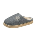 thumbnail image 3 of Domzle Women's Men Slippers Warm Plush Slip-On House Slipper for Winter Indoor Soft Non-slip Fluffy Slides Slippers 2026 Dark Gray Wide-7.5, 3 of 4