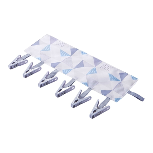 Yhmxh Organizadores y almacenamiento Percha de tela portátil de color sólido para viajes de negocios, pinza plegable para secar ropa, ideal para guardar calcetines y sombreros.
