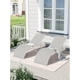 thumbnail image 3 of Emorefun Pool Lounge Chairs Set of 2, Aluminum Outdoor Lounge Chairs for Poolside, Garden, Beach, Camping, Light Taupe, 3 of 7