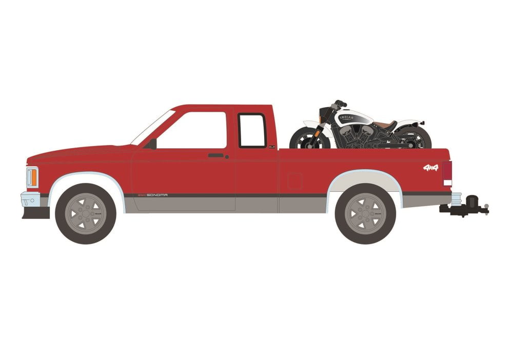 1991 GMC Sonoma Extended Cab Pickup Truck with 1920 Indian