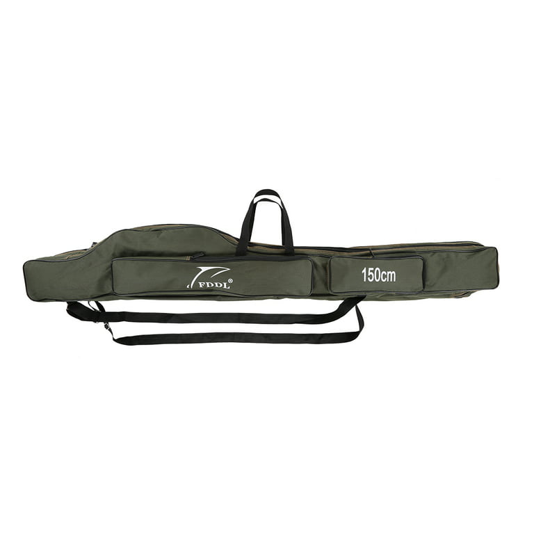 FDDL Two/Three 4Ft/4.2Ft/5Ft layers Portable Fishing Bag Folding Fishing  Rod Carrier Canvas Fishing Pole Tools Storage Bag Case Fishing Gear Tackle  