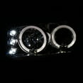 thumbnail image 4 of Halo Projector Headlight Bumper Lights In Chrome Housing Clear Lens Made For And Compatible With 1999 - 2006 GMC Sierra Yukon XL 99 00 01 02 03 04 05 06, 4 of 7
