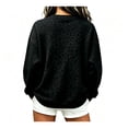 thumbnail image 3 of Cheetah Print Hoodie Women Oversized Trendy Fleece Hooded Pullover Sweatshirt Drop Shoulder Fall Graphic Hoodies, XL, 3 of 4