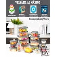 thumbnail image 4 of EASYWARE JUMBO - Juego de 18 recipientes (36 piezas) Toper Contenedores de Vidrio Hermético, para alimentos, a prueba de fugas. Refrigerador, congelador, horno, microondas. Libre de BPA., 4 of 5