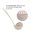 thumbnail image 3 of 2 In 1 Wheat Straw Long Handle Soup Porridge Spoons With FilterBeige, 3 of 7