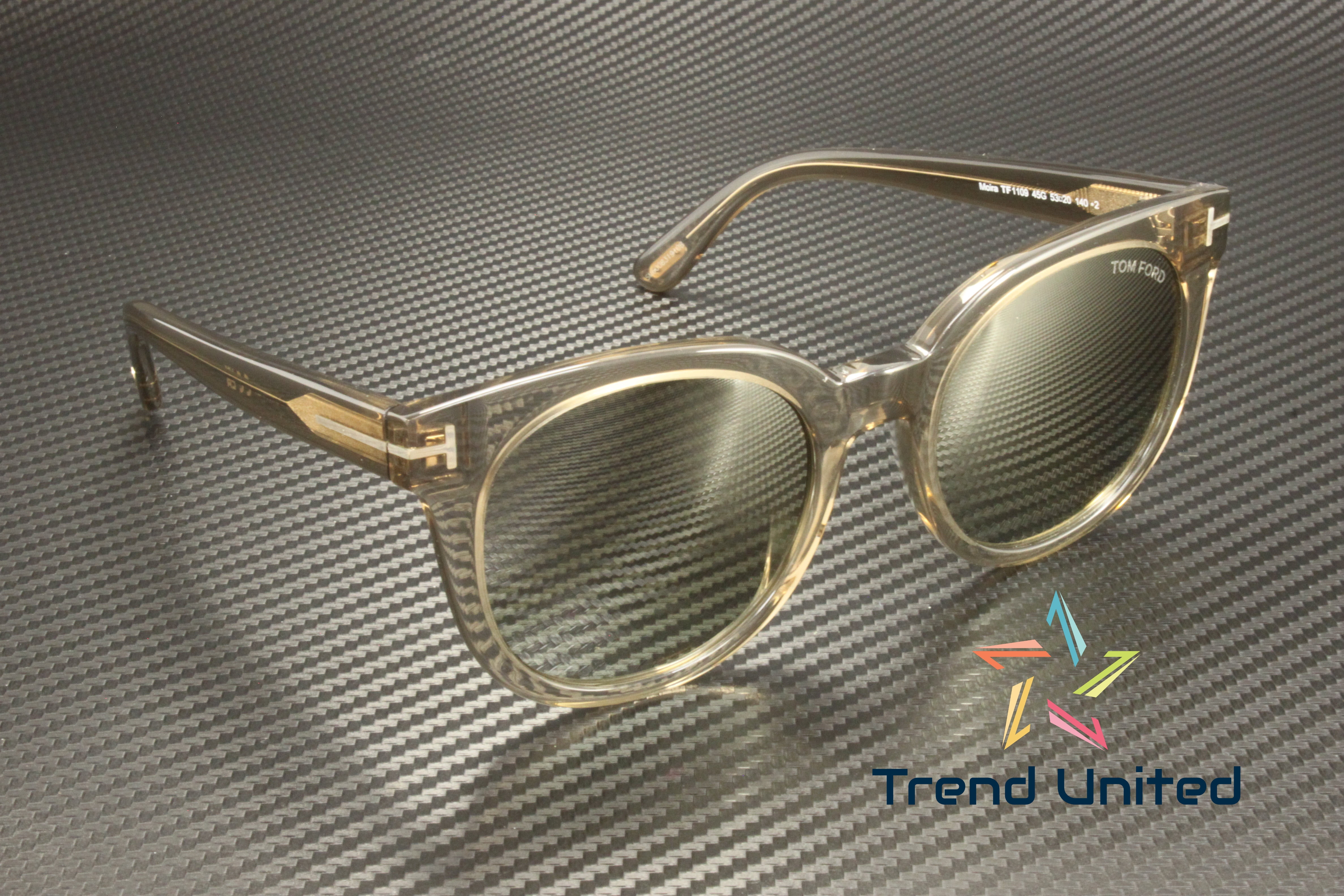 Tom Ford Moira Sunglasses TF1109 45G Transaparent Brown 53mm FT1109 Sunglasses TOM FORD FT1109 Moira 45G 889214477620 Brown  main image 2