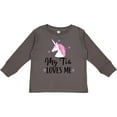 thumbnail image 3 of Inktastic My Tia Loves Me Unicorn Girls Long Sleeve Toddler T-Shirt, 3 of 5