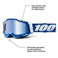 thumbnail image 2 of 100% Racecraft 2 Mountain Bike & Motocross Goggles - MX and MTB Racing Protective Eyewear (Blue - Mirror Blue Lens), 2 of 7