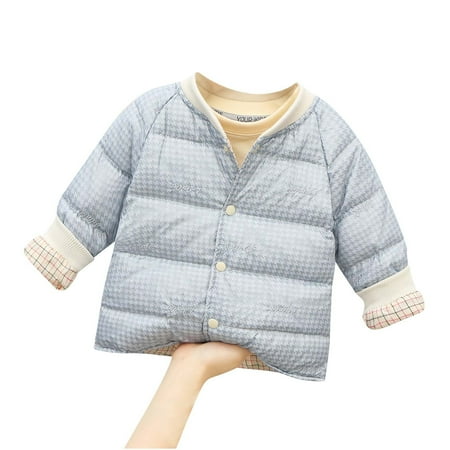 

Honeeladyy Winter Coats Winter Baby Boys Girls Mesh Embroidery Warm Down Silver Discount