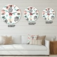 thumbnail image 4 of Designart 'Organic And Elements In Pastel Tones' Modern Wall Clock, 4 of 5