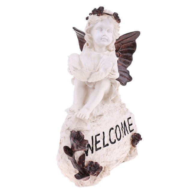 Estatuil Decorativa Hecha A Mano Del Jardín Del Hogar De Estatua s De Flor Del Vintage De Resina Sunnimix Estatua de hadas de flores