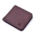 thumbnail image 1 of Cartera retro para hombre, sencilla, juvenil, con tres pliegues, cartera corta vertical para hombre, tarjetero múltiple, 1 of 4