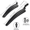 thumbnail image 2 of Guardabarros para bicicleta, portátil, ajustable, para bicicleta de montaña, para ciclismo, para neumáticos delanteros y traseros, para bicicleta de montaña y carretera (1 juego, negro) Guar, 2 of 5