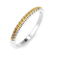 thumbnail image 3 of Belinda Jewelz Solid Sterling Silver Delicate Yellow Citrine Band Ring with 19 Citrine Cubic Zirconia Gemstones for Women, 3 of 3