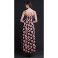 thumbnail image 4 of Bimba Robe Longue Chic à Imprimé Floral pour Femme, Style Bohème, Maxi d'Été, Tenue de Plage - Petit, 4 of 6