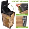 thumbnail image 4 of Aivituvin Package Delivery Box for Outside with Combination Lock - Contactless Delivery Box for Safe and Convenient Deliveries - Waterproof, Iron Frame Supported, Natural Fir Wood, 4 of 8