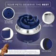 thumbnail image 2 of FAHRMOSIS Cuenco para perros de 32 onzas con inserto de alimentador lento, cuenco de agua para mascotas de acero inoxidable para razas medianas y grandes, base de goma antideslizante y alimentador de, 2 of 5