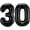 Black, variant on 40 Inch Number 30 Balloons Jumbo 30 Foil Giant Number 30 Balloons for 30th Birthday Party Decorations and Rip to My 20s Anniversary Event