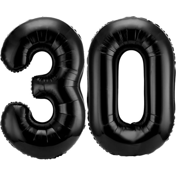 40 Inch Number 30 Balloons Jumbo 30 Foil Giant Number 30 Balloons for 30th Birthday Party Decorations and Rip to My 20s Anniversary Event