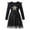 Black, variant on Odeerbi 3-8 Years Toddler Girls Sequin Tulle Dresses Long Sleeve Embroidered Mesh Splicing Lace Dress Cute Star Ruffle Sleeve Cotton Dress Toddler Girls Clothes