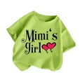 thumbnail image 4 of shoper Toddler Shirt Girls 5t Crewneck Shirt Printed Pattern Casual Short Sleeve Back To School Shirt School Clothes for Girls Light Green 110, 4 of 4