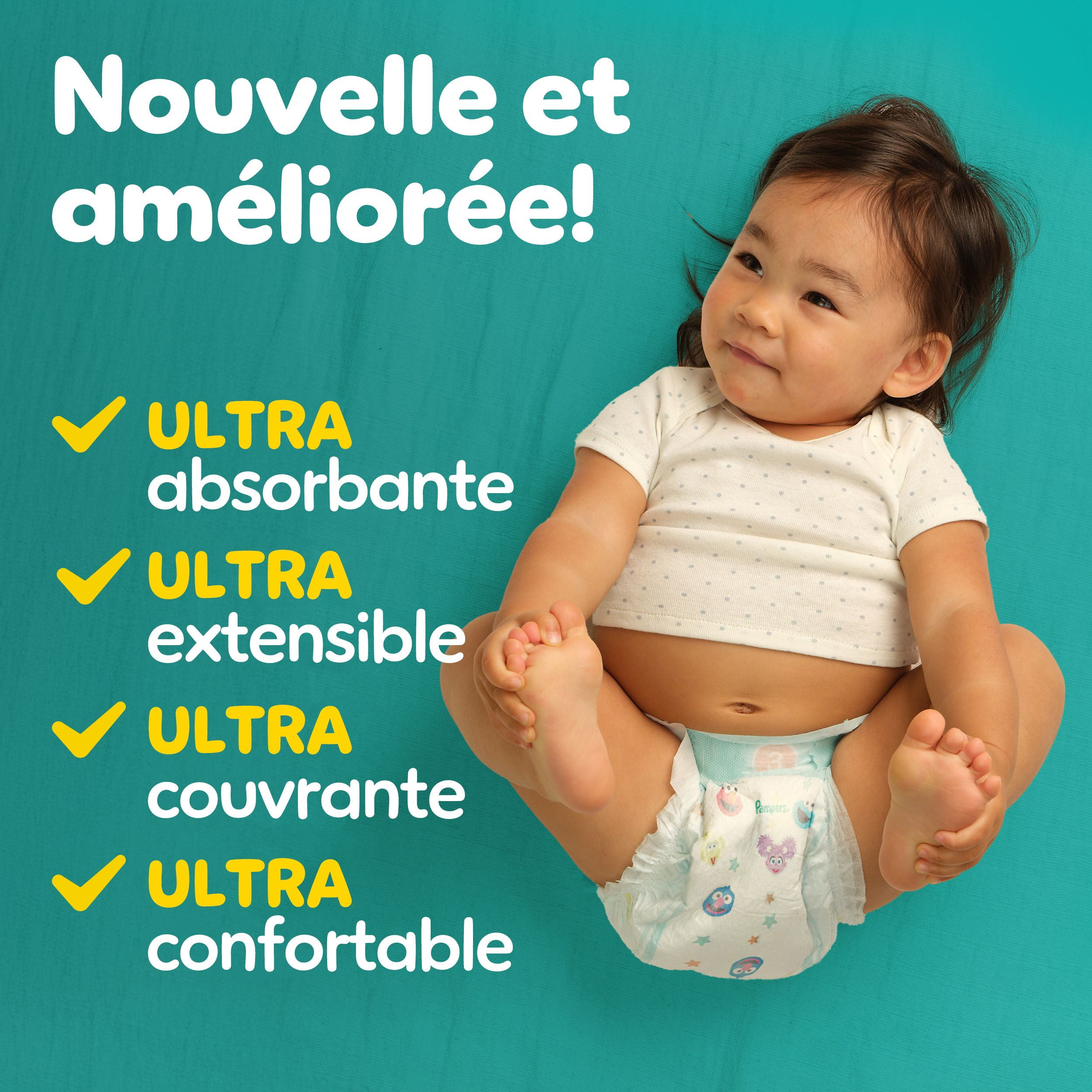 Pampers Baby Dry Ultra Diapers, Mega XL Diapers, Size 6 (23-44 lbs), 72 CT, Absorbent Disposable Diapers