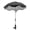 Black, variant on UsilkU 14 Inches / 35.5 cm Universal Clip-On Stroller Umbrella Parasol UV Blocking Silver Glue Sun Shade Adjustable Waterproof Canopy Accessory, Pink
